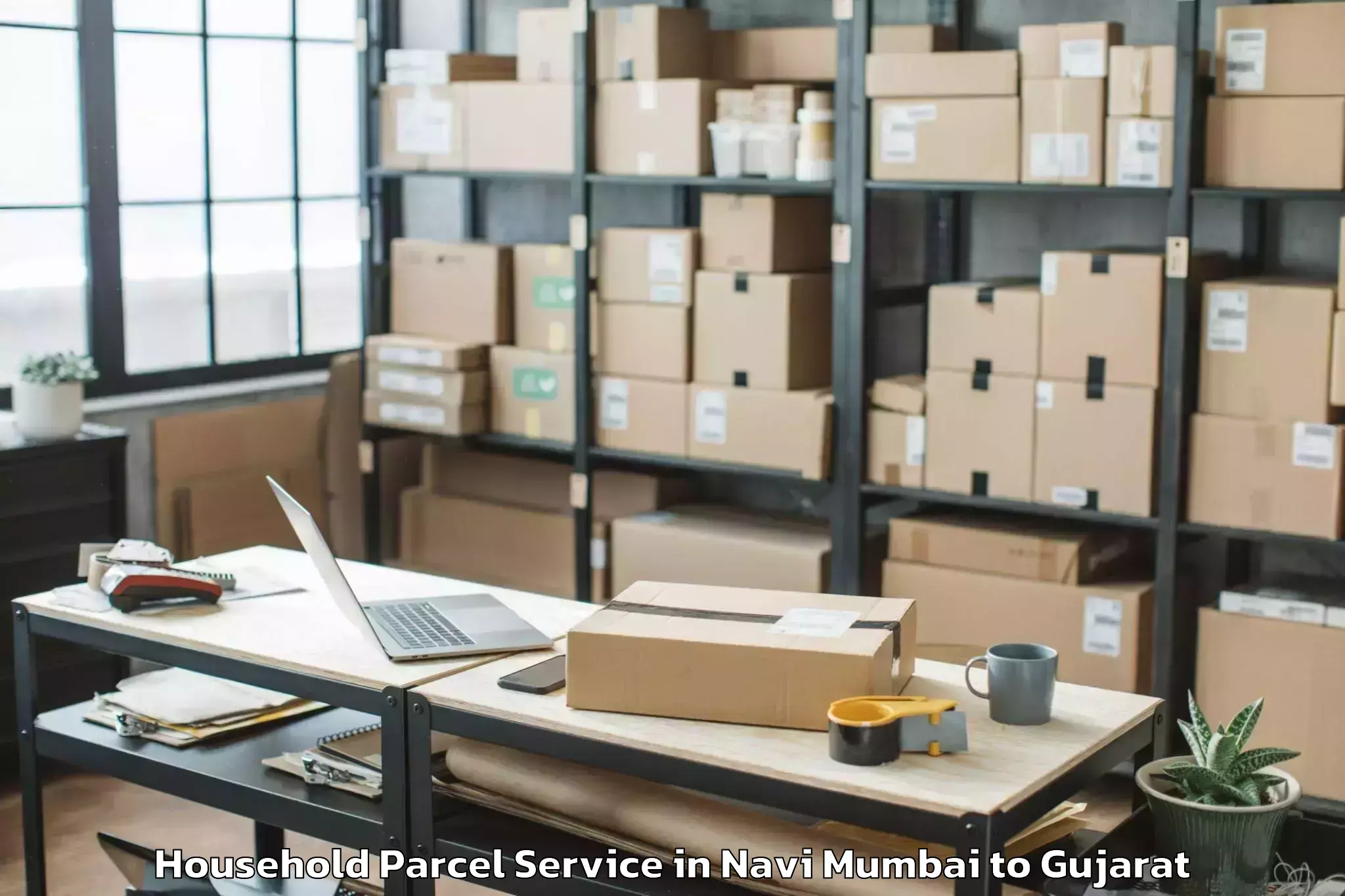 Reliable Navi Mumbai to Wadhwan Household Parcel